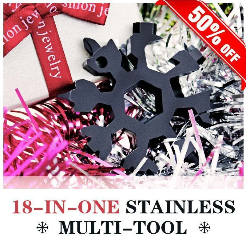 ( 🎅Early-Christmas Hot Sale - 30% Off ) 18-in-1 Stainless Steel Snowflakes Multi-Tool