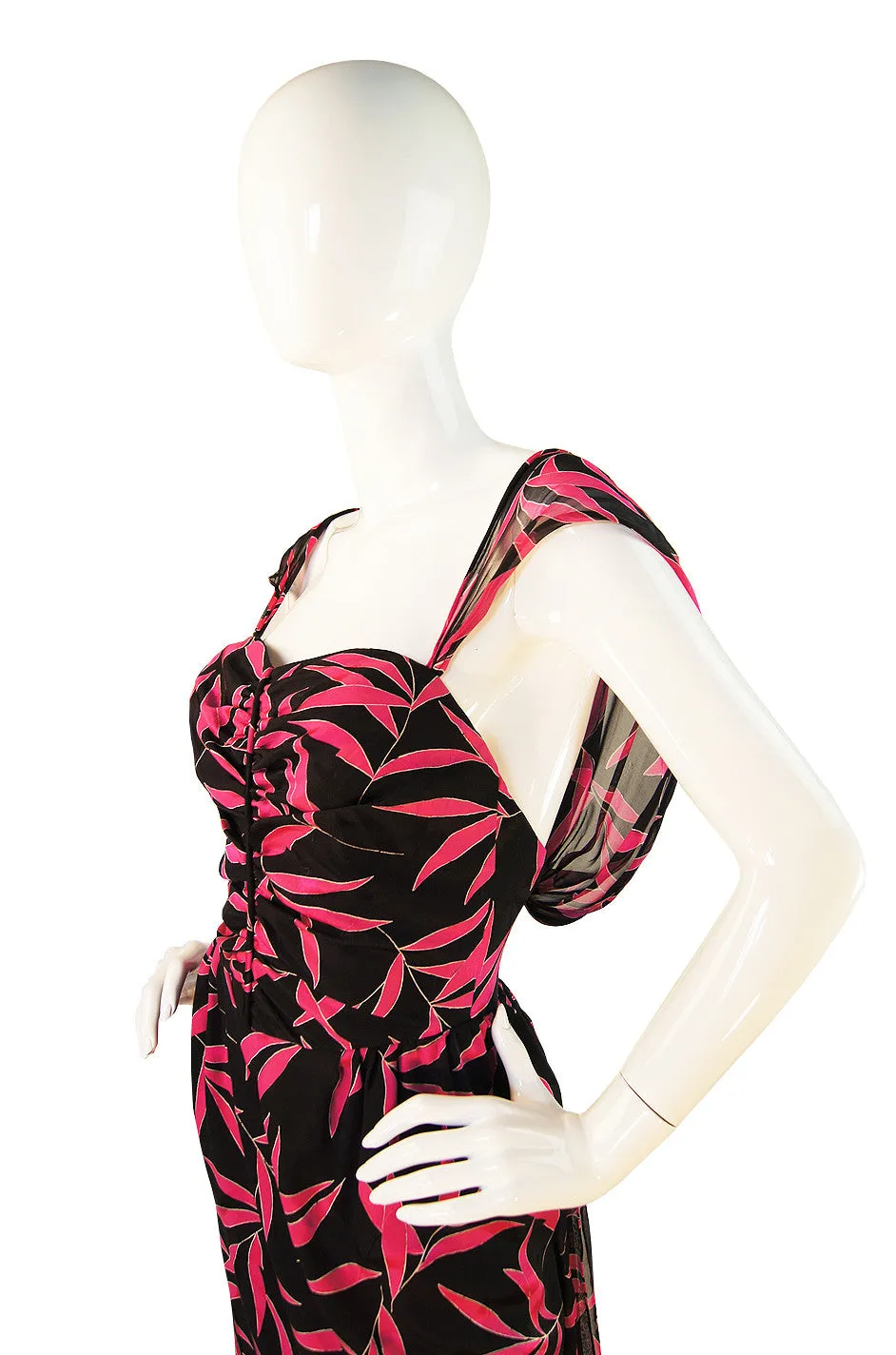 1970s Rare Valentino Silk Goddess Dress
