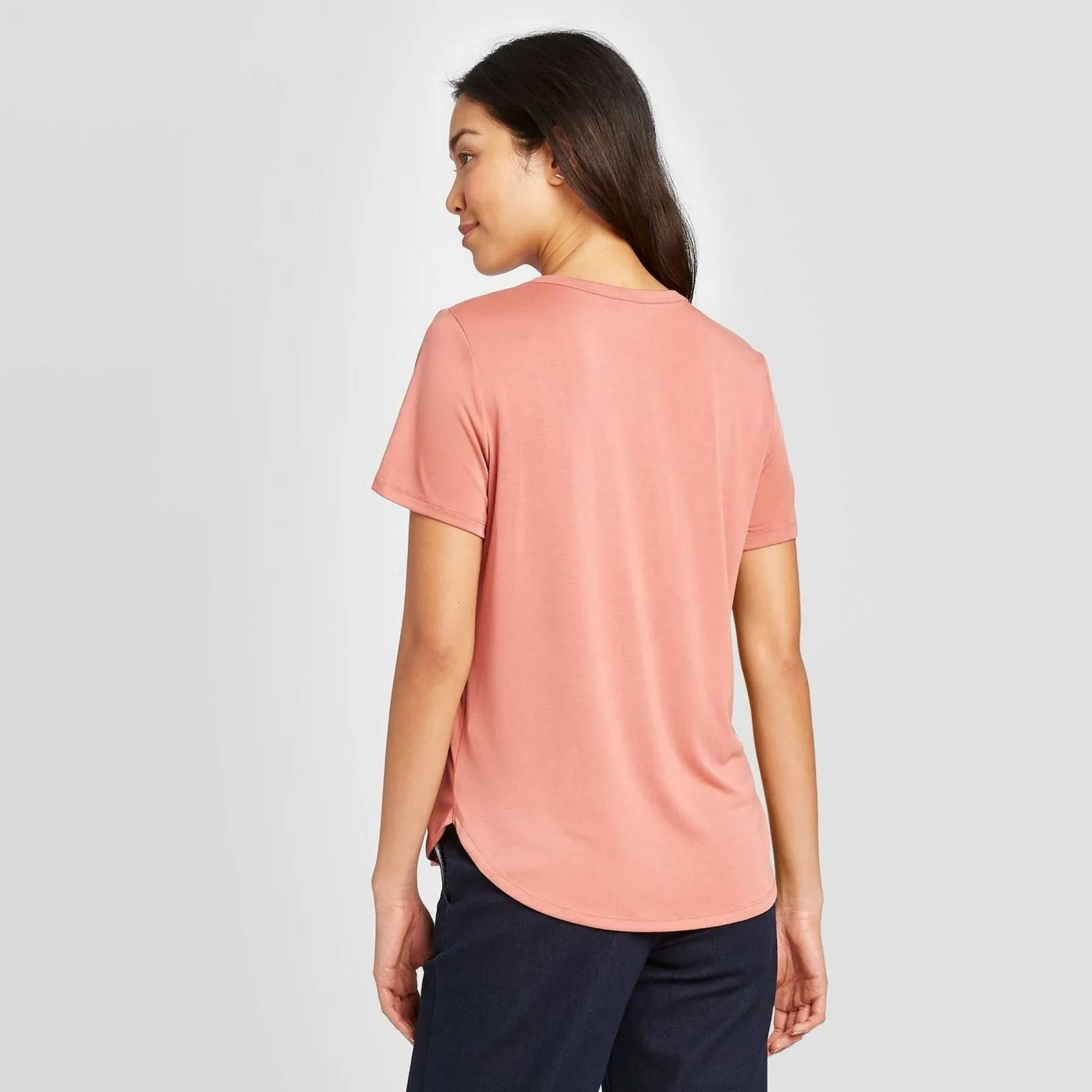 A New Day Women's Casual Fit Short Sleeve Crewneck Sandwash T-Shirt