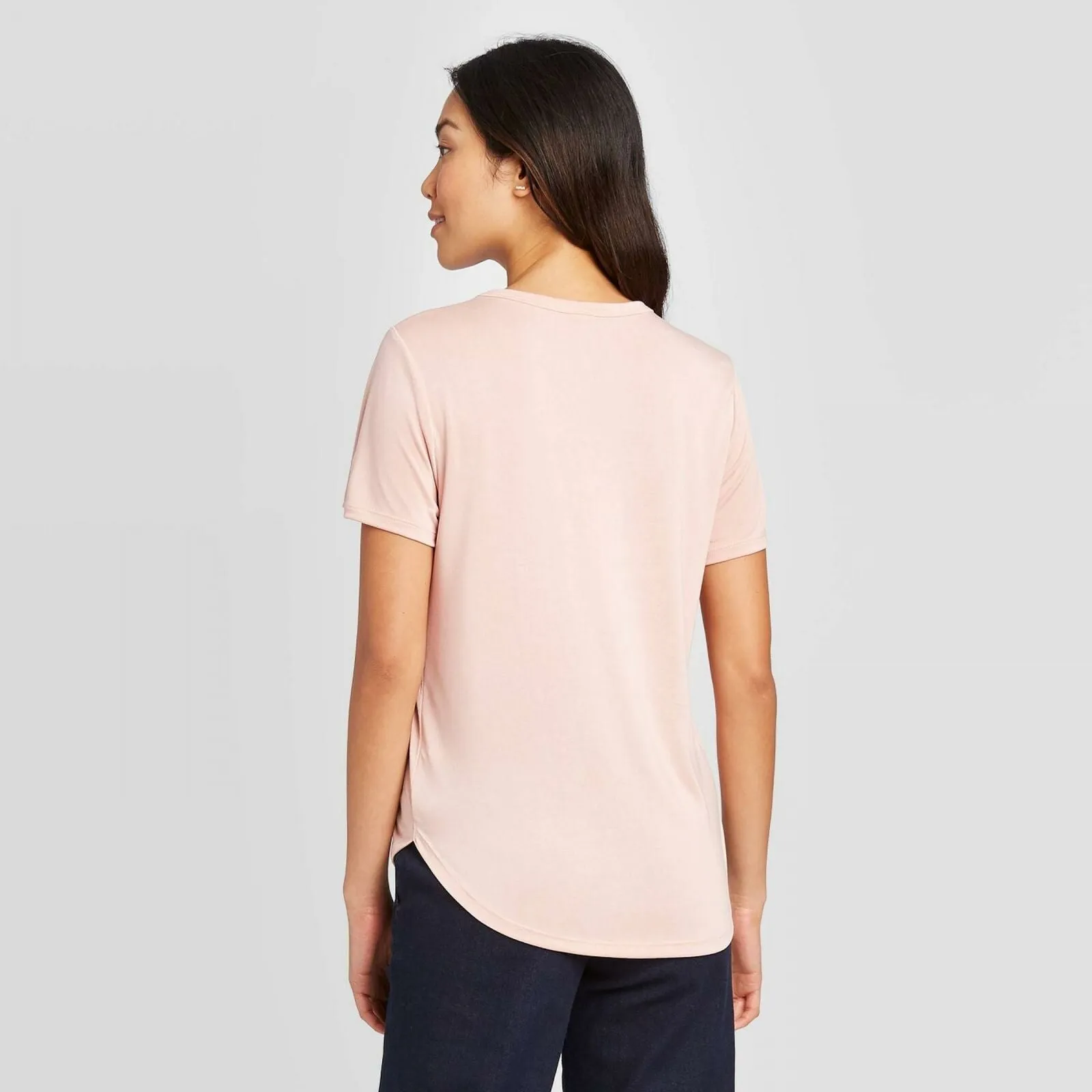 A New Day Women's Casual Fit Short Sleeve Crewneck Sandwash T-Shirt