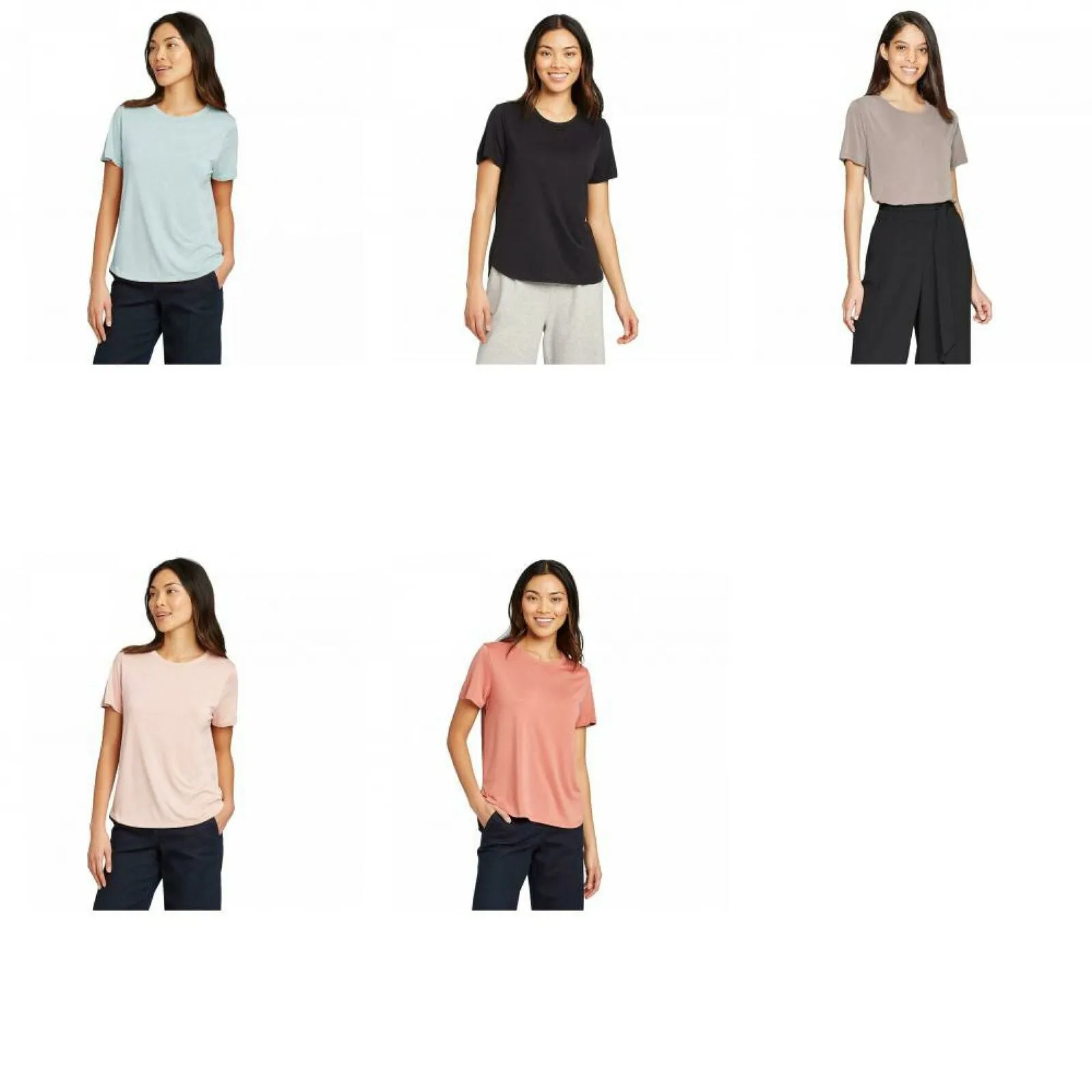 A New Day Women's Casual Fit Short Sleeve Crewneck Sandwash T-Shirt