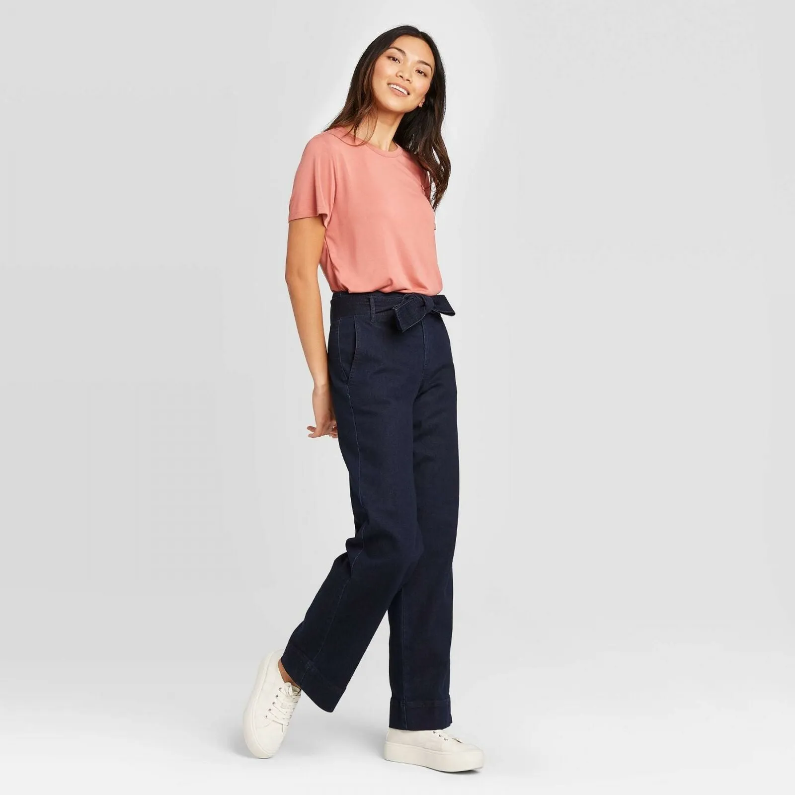 A New Day Women's Casual Fit Short Sleeve Crewneck Sandwash T-Shirt