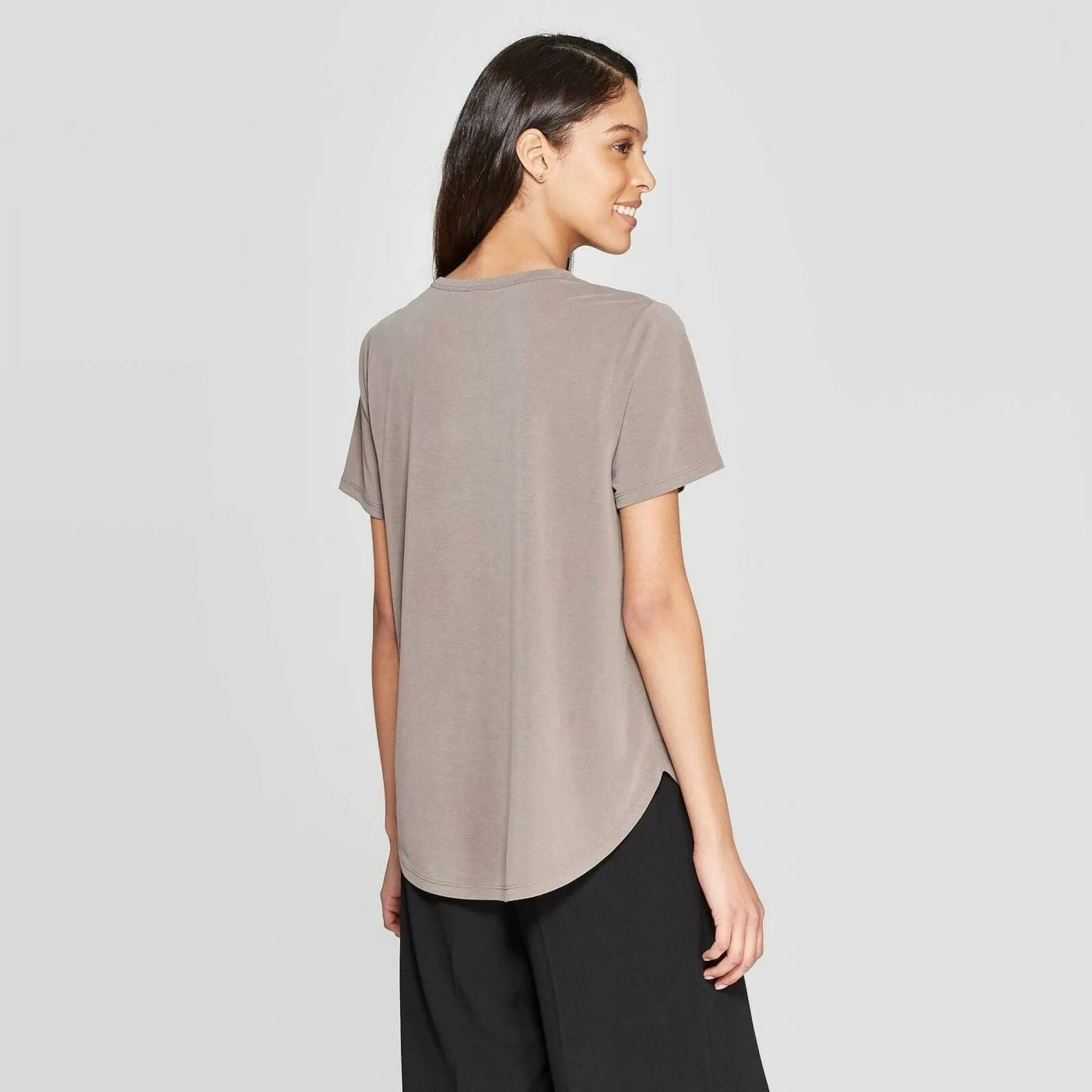 A New Day Women's Casual Fit Short Sleeve Crewneck Sandwash T-Shirt