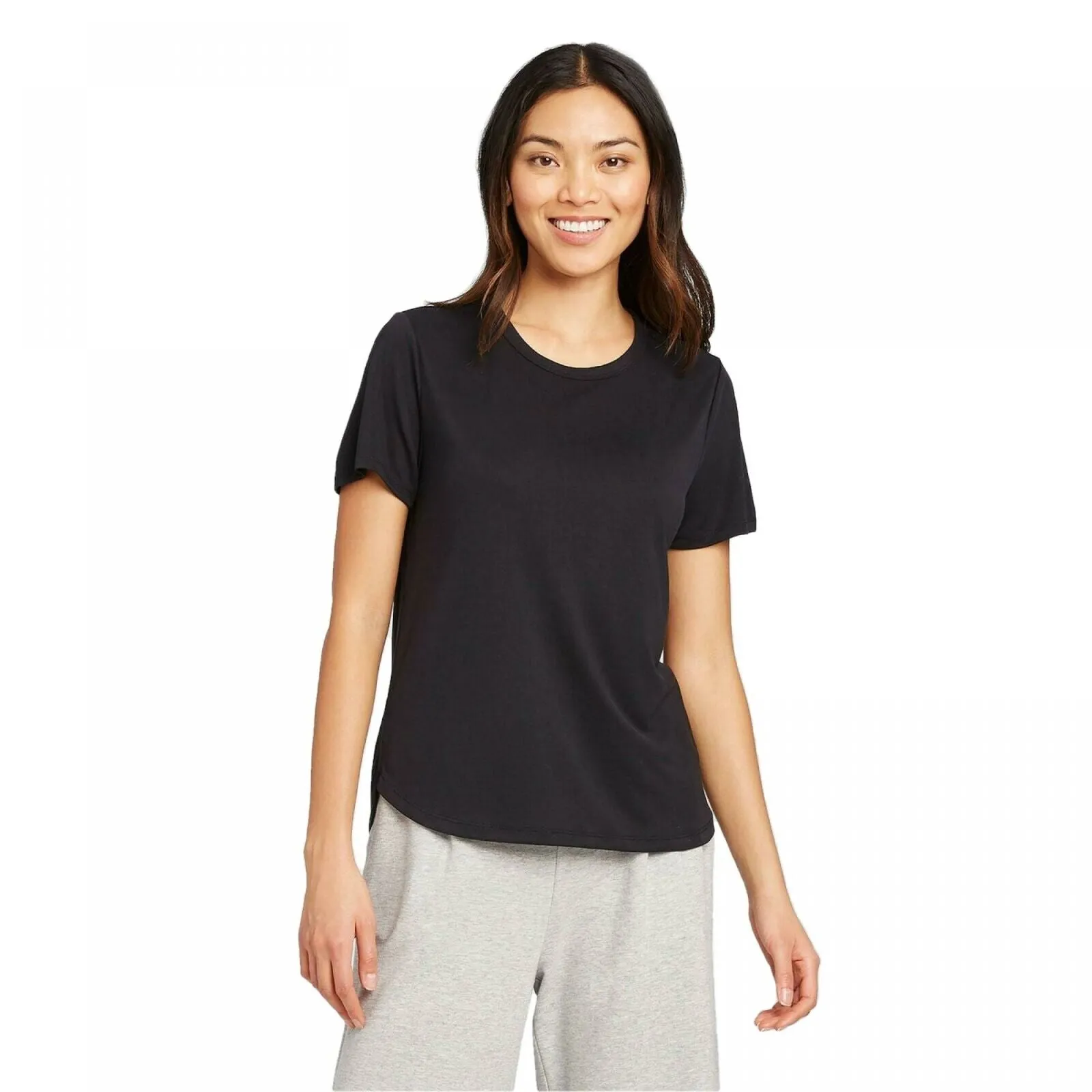 A New Day Women's Casual Fit Short Sleeve Crewneck Sandwash T-Shirt