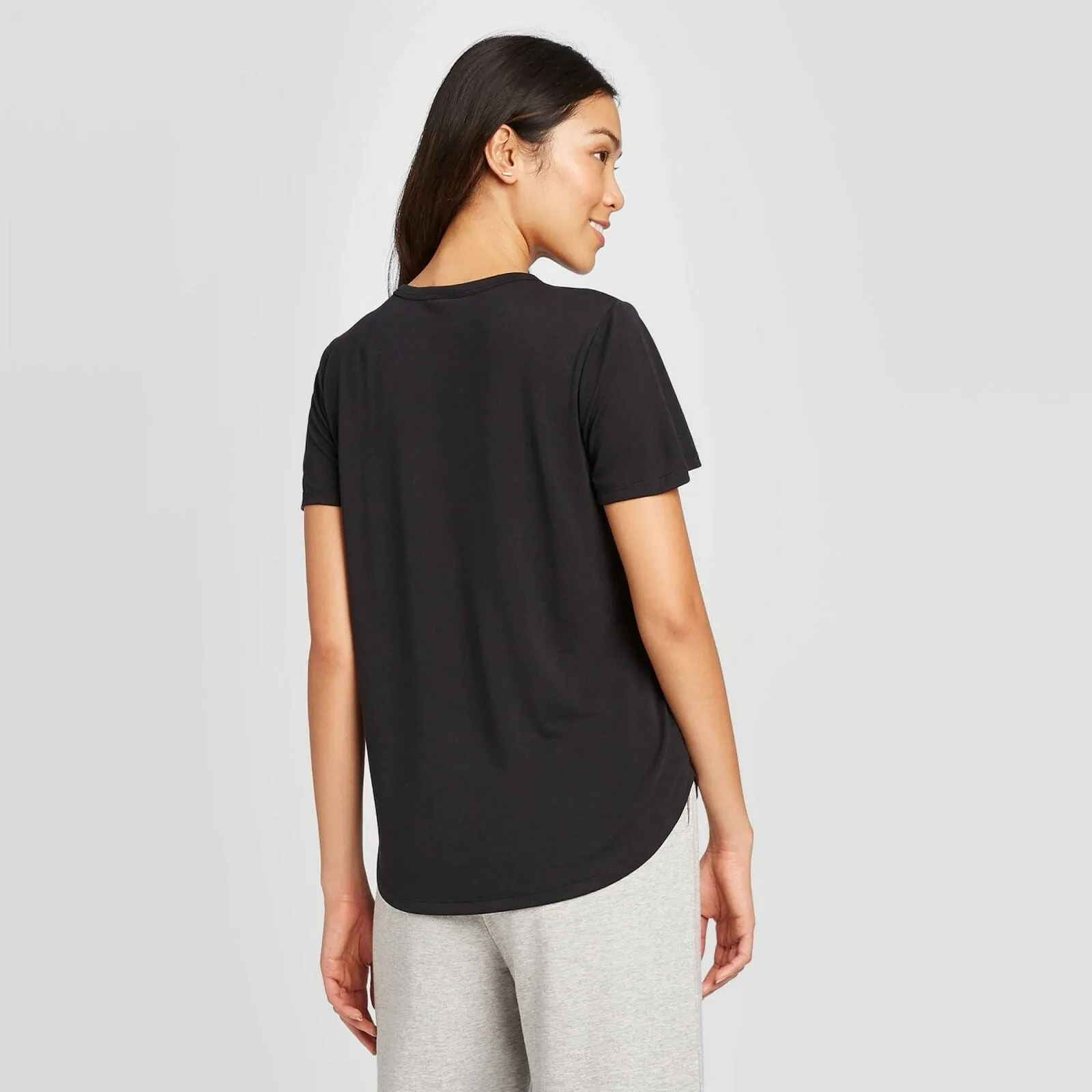 A New Day Women's Casual Fit Short Sleeve Crewneck Sandwash T-Shirt