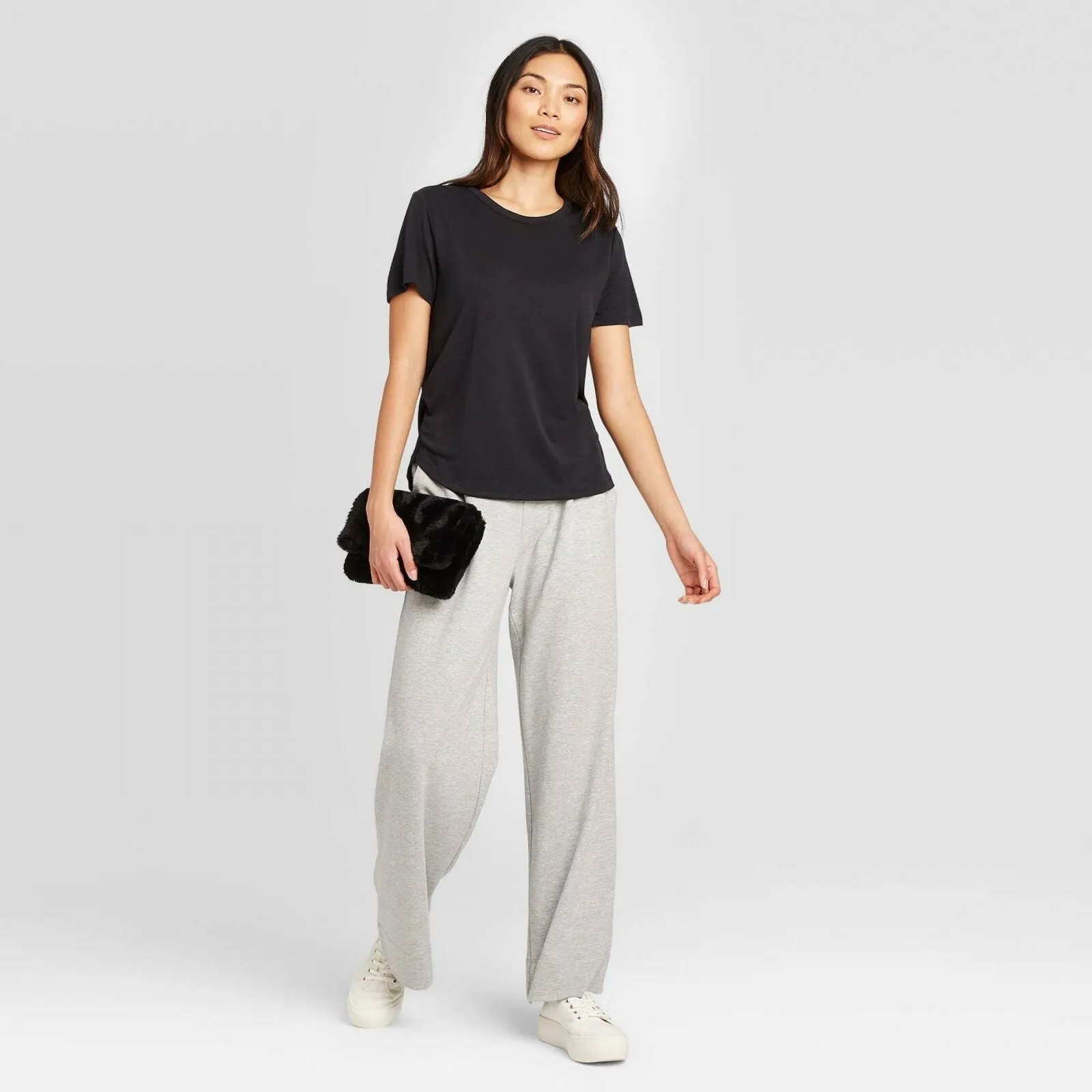 A New Day Women's Casual Fit Short Sleeve Crewneck Sandwash T-Shirt