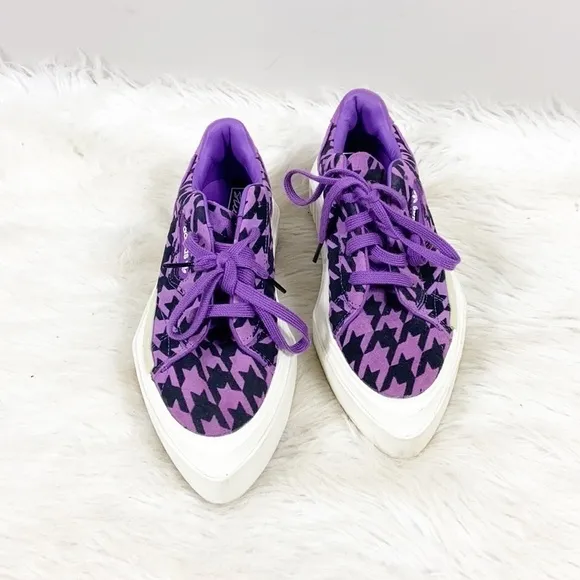 Adidas Hypersleek Purple Houndstooth Platform Flatform Sneaker Size 5.5
