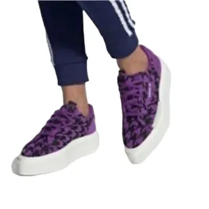 Adidas Hypersleek Purple Houndstooth Platform Flatform Sneaker Size 5.5