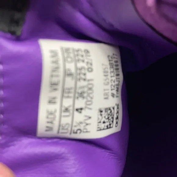 Adidas Hypersleek Purple Houndstooth Platform Flatform Sneaker Size 5.5