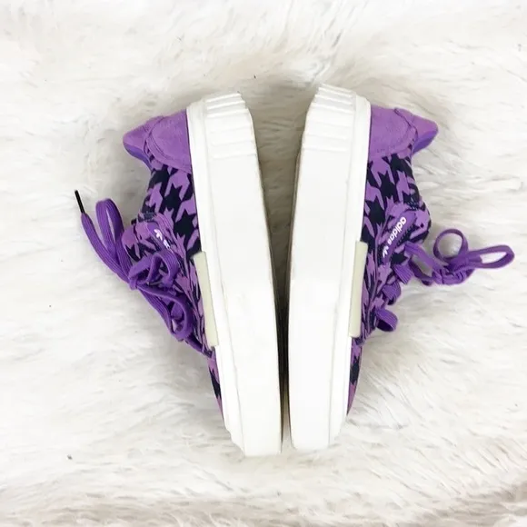 Adidas Hypersleek Purple Houndstooth Platform Flatform Sneaker Size 5.5