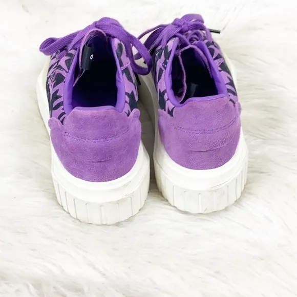 Adidas Hypersleek Purple Houndstooth Platform Flatform Sneaker Size 5.5