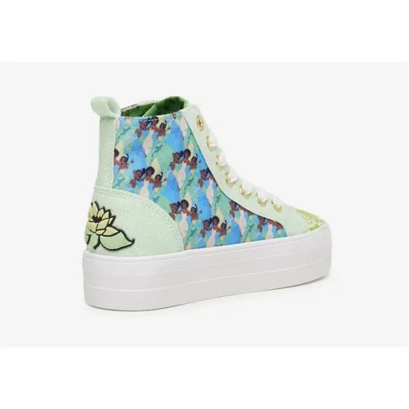 Adorable Disney Princess Tiana Platform High-Top Sneakers Toddler Size 9