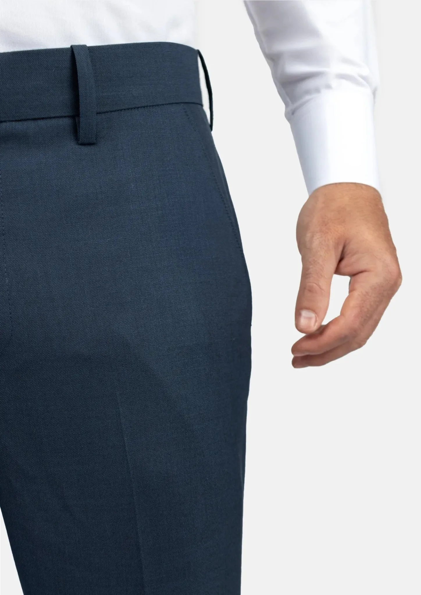 Aegean Blue Sharkskin Pants