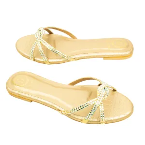 Amal Flats S132F - Glitter Gold