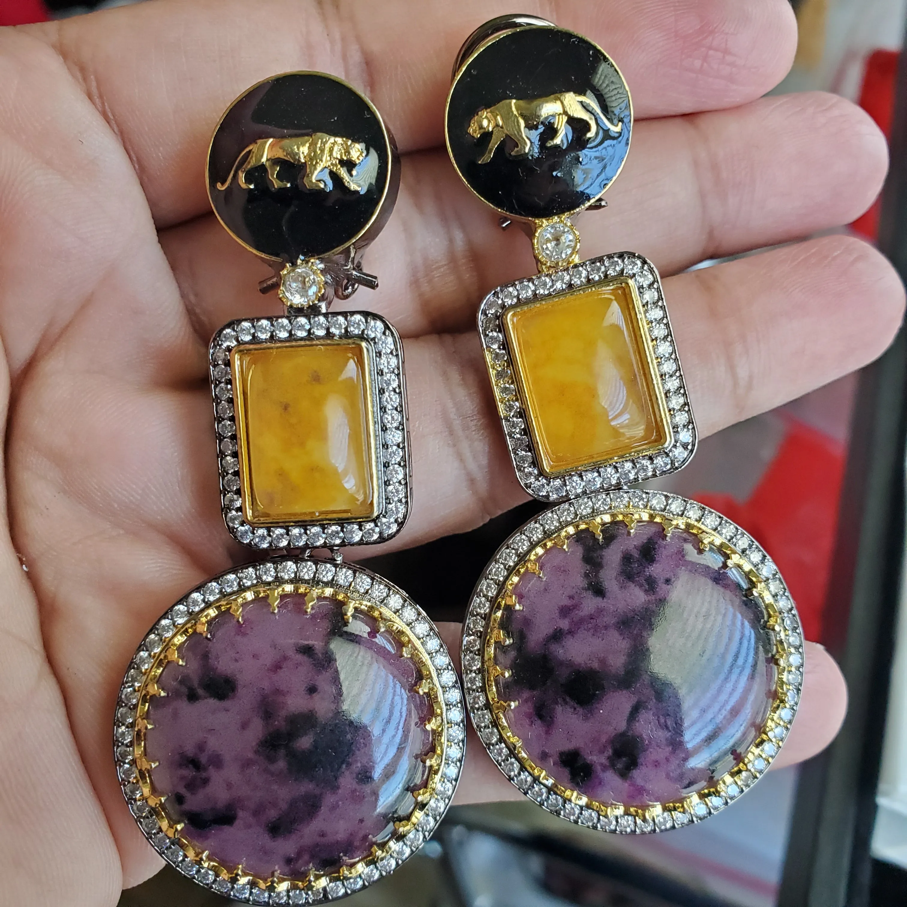 Anu Ch Tiger designer earrings