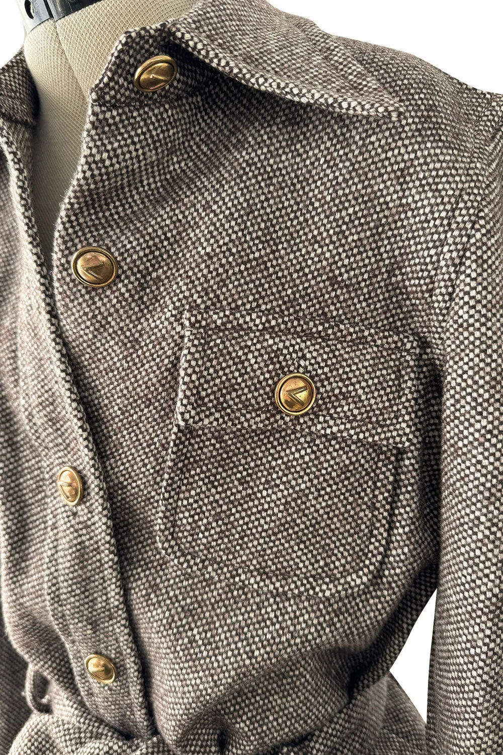 Best 1970s Valentino Four Pocket Tie Belt Jacket  w Tailored Shorts Set & Gold V Logo Buttons