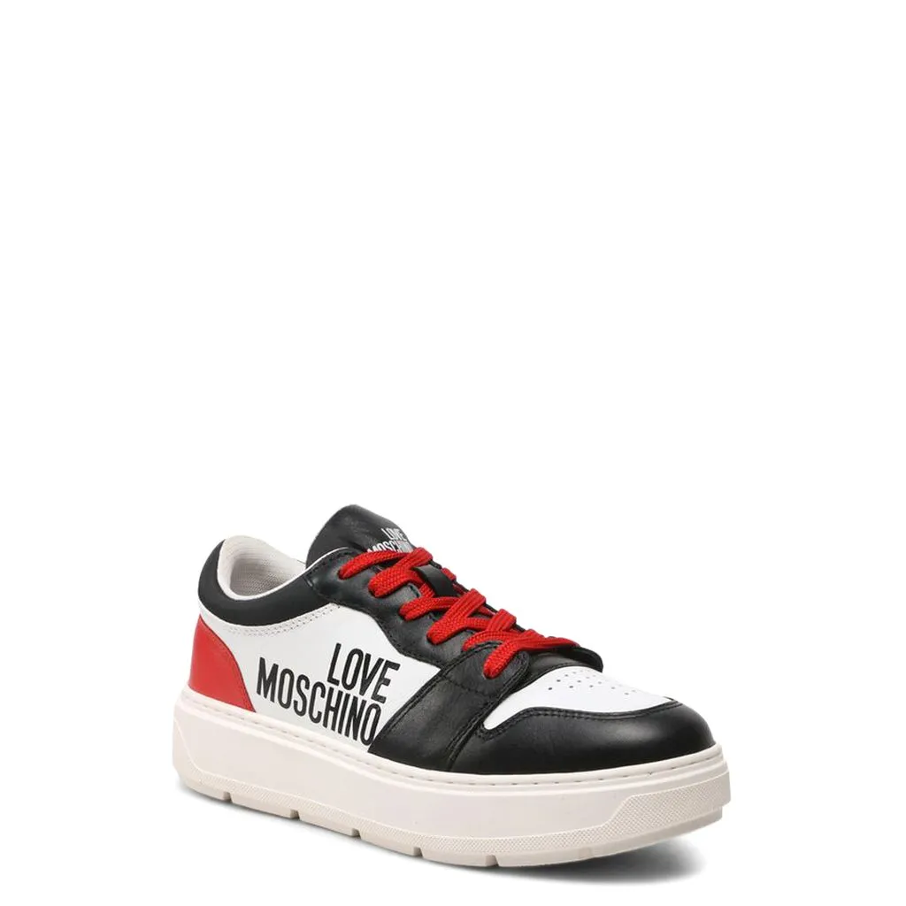 Black Red Leather Sneakers