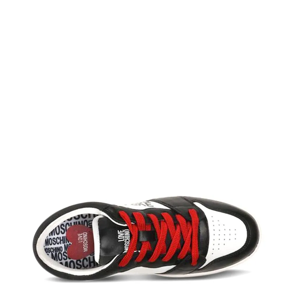 Black Red Leather Sneakers
