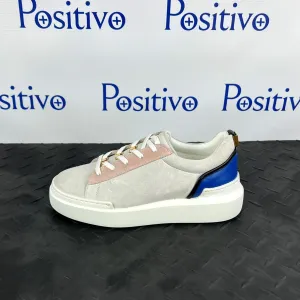 Buscemi Womens Ninna White Trio Leather Sneakers SAMPLE