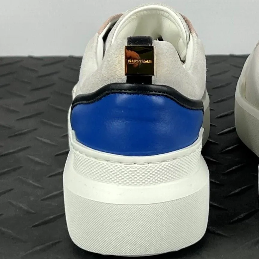 Buscemi Womens Ninna White Trio Leather Sneakers SAMPLE