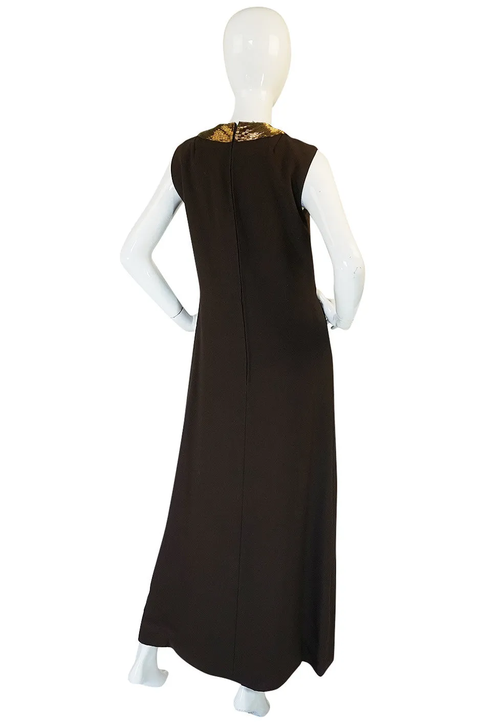 c1969 Possible Pierre Cardin Beaded Dress & Vest Set