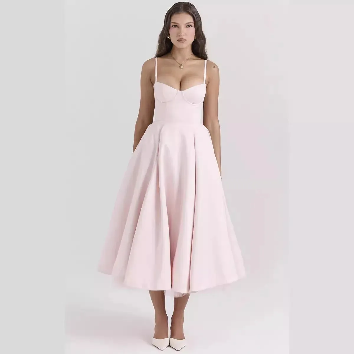 Casual Sleeveless High Waist Party Long Dress