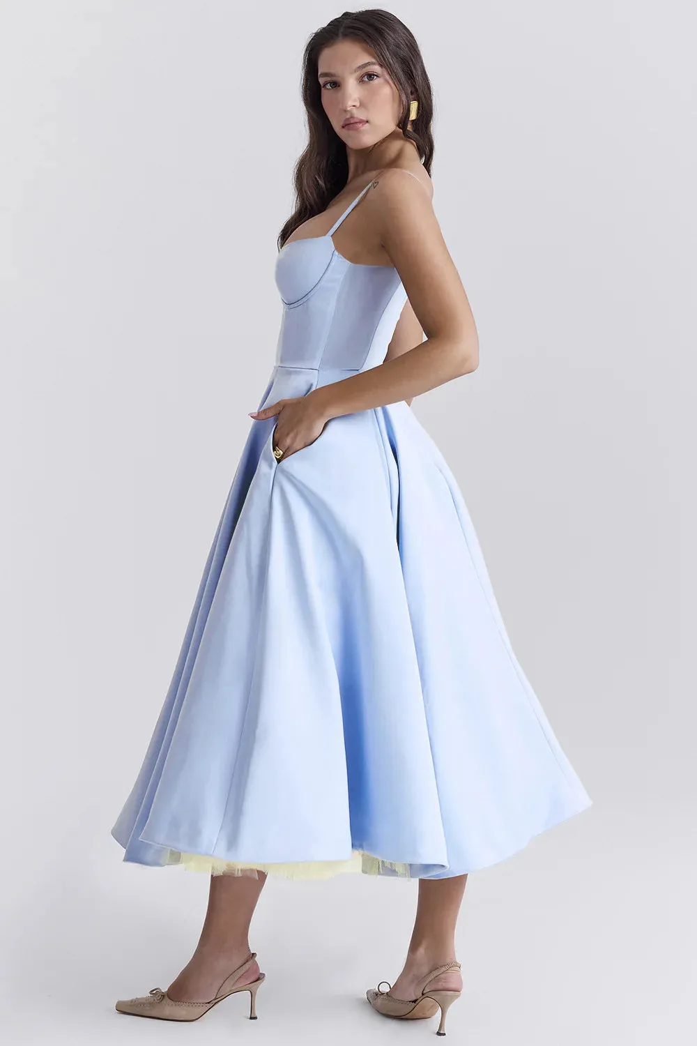 Casual Sleeveless High Waist Party Long Dress