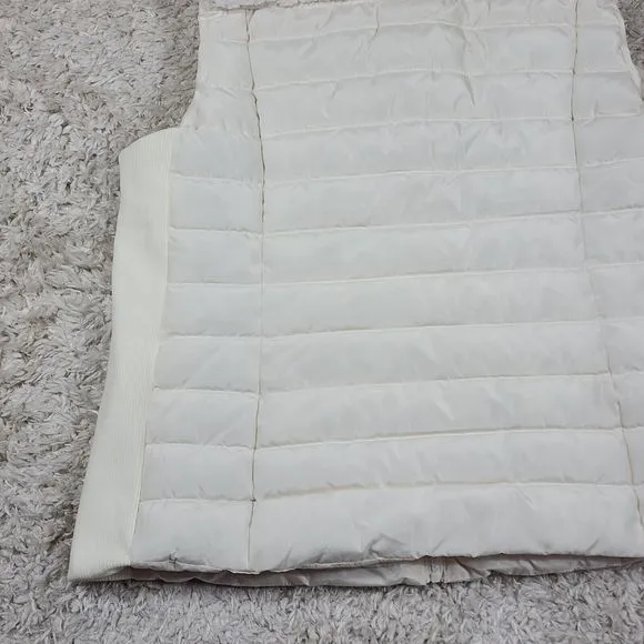 Cavalini Fleece Vest Womens 1X Ivory Zip Logo Sherpa Outerwear Puffer Hiking Top