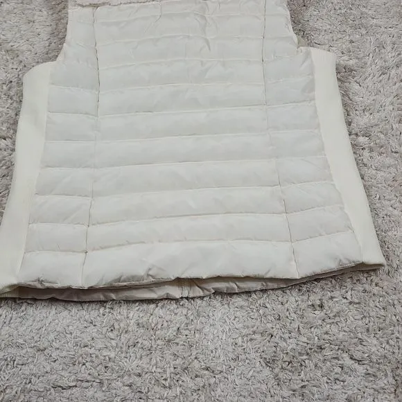 Cavalini Fleece Vest Womens 1X Ivory Zip Logo Sherpa Outerwear Puffer Hiking Top