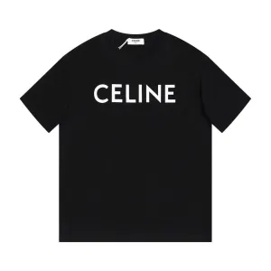 Celine Black T-shirts Designer Apparel Colletion 2022