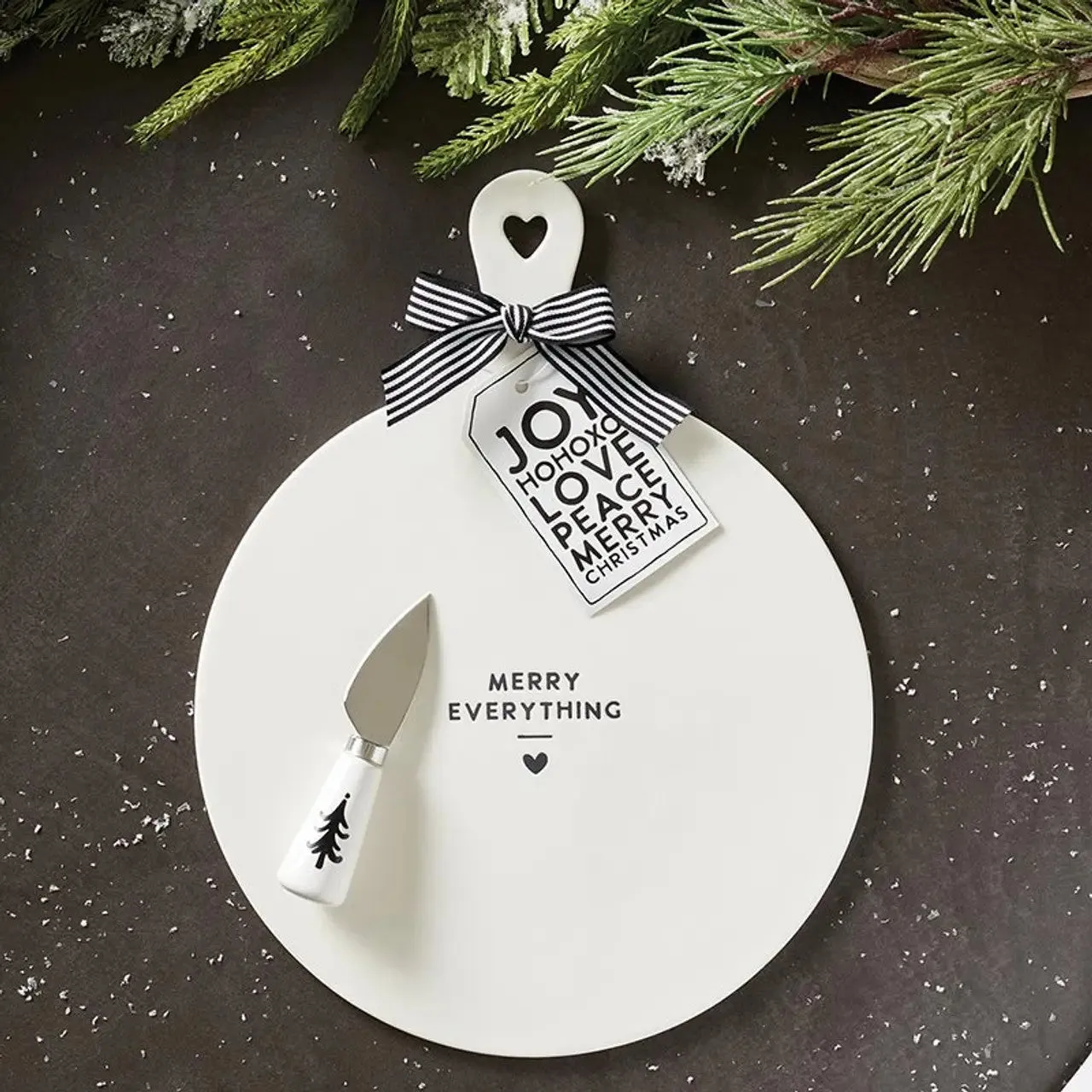 CERAMIC CHEESE TRAY - MERRY EVERYTHING
