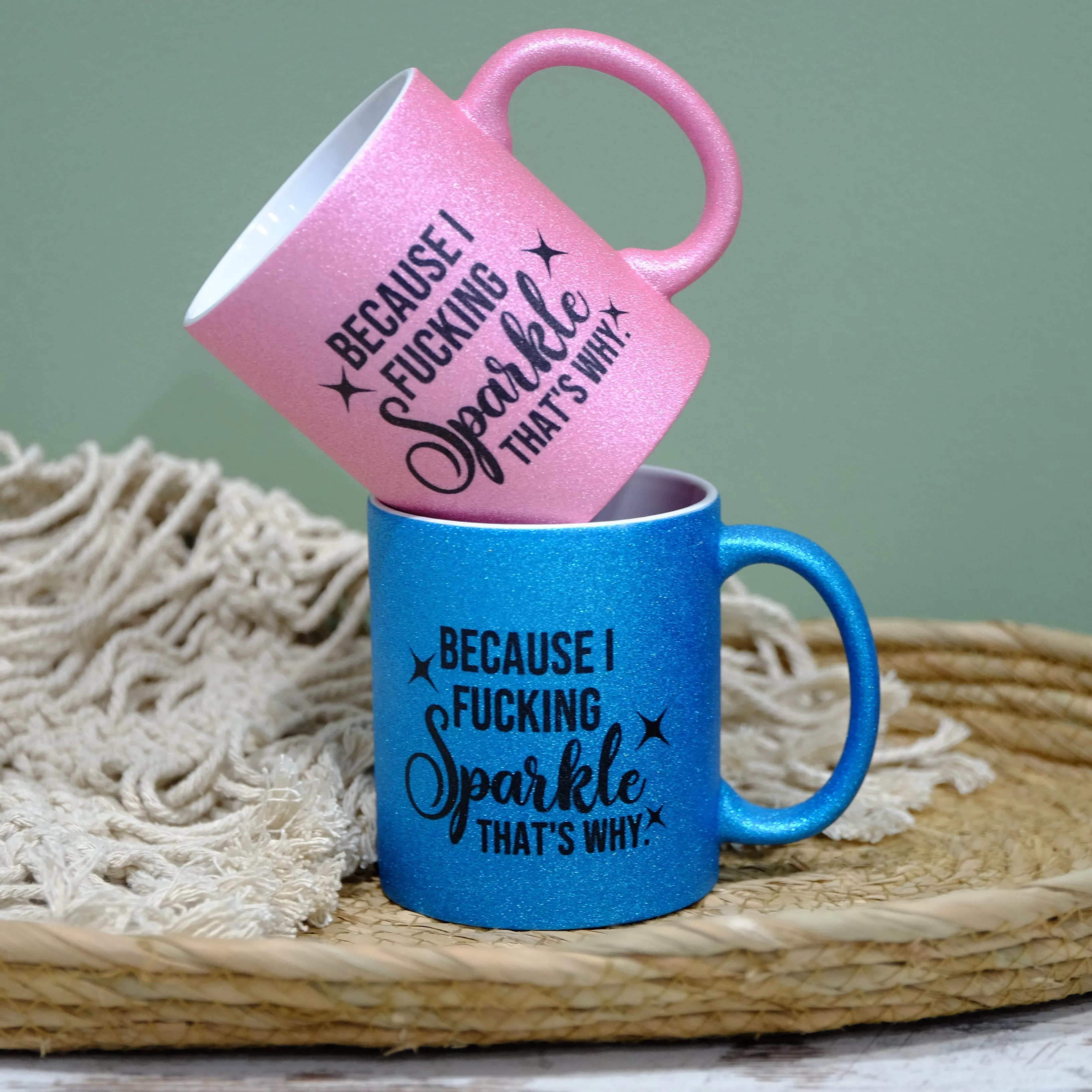 Ceramic Glitter mug 325ml - Because I f*cking sparkle that's why