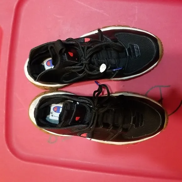 Champion little boy reverse weave tank grid hi top sneakers 3p
