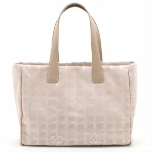 Chanel New Travel Line Nylon &amp; Leather Tote bag Beige Gold Metal Fittings 10249875  #2447