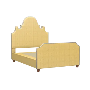 Charleston Platform Bed with Footboard - Natural Raffia