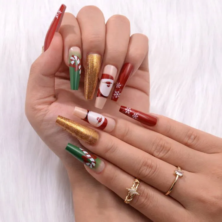 Christmas Coffin santa colorful