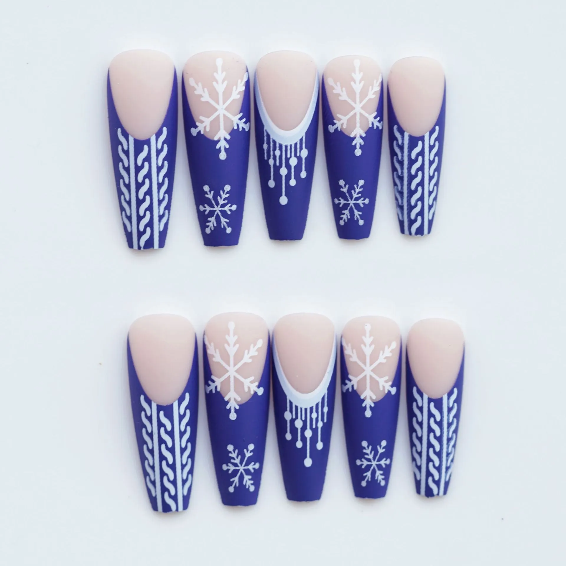 Christmas snow Coffin in french blue