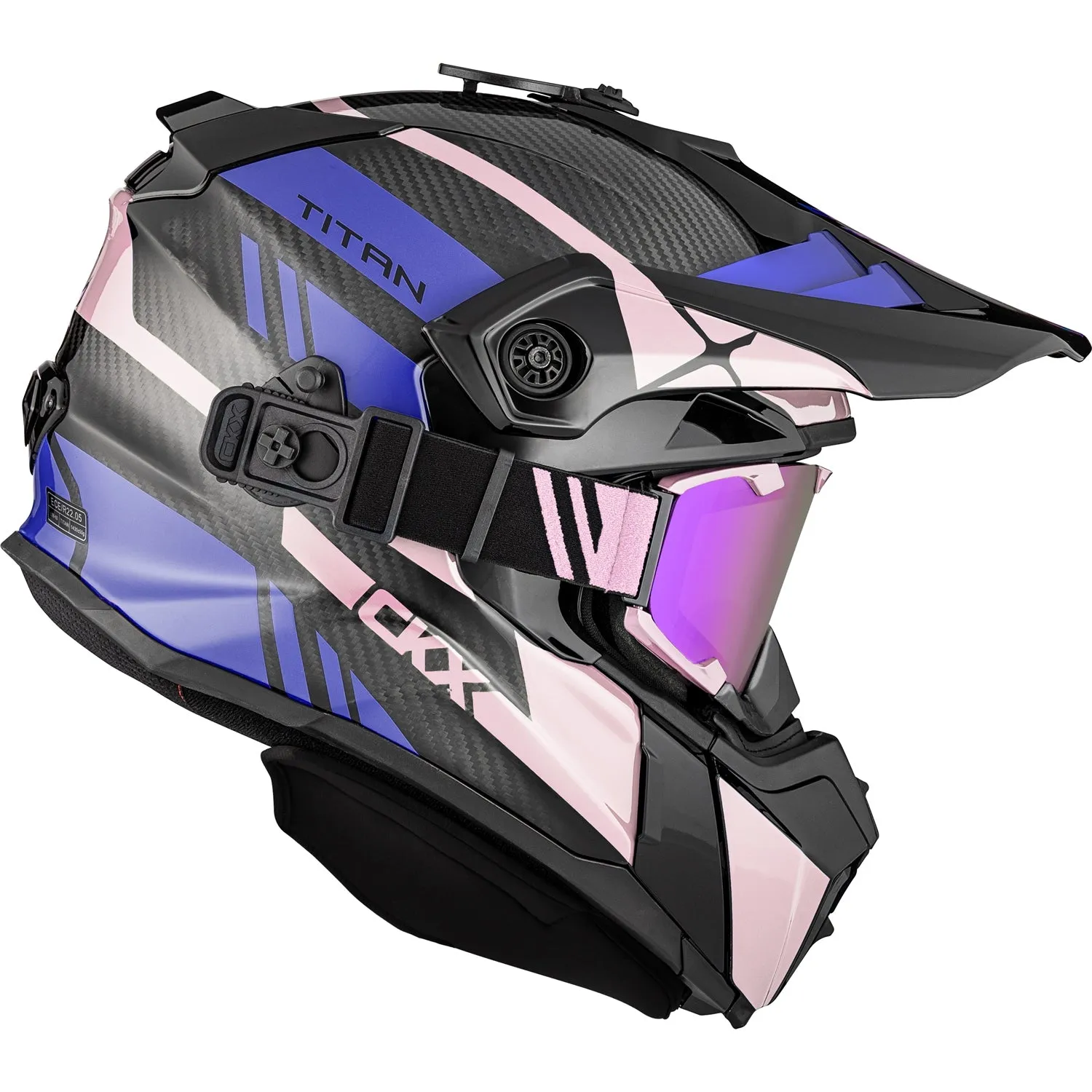 CKX Titan Trak Carbon Original Trail and Backcountry Helmet with 210° Goggles