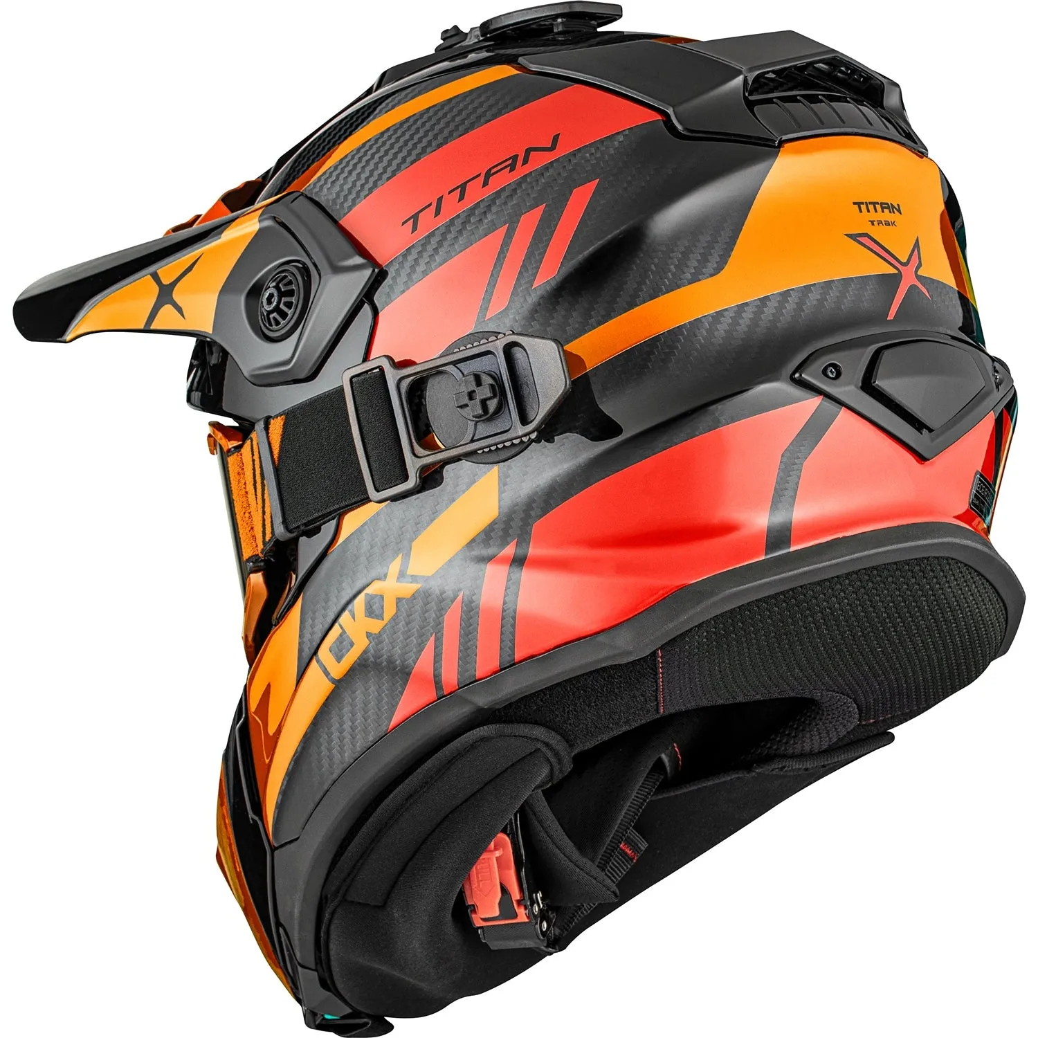 CKX Titan Trak Carbon Original Trail and Backcountry Helmet with 210° Goggles
