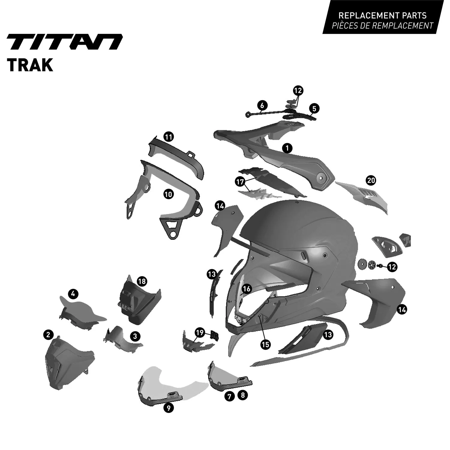 CKX Titan Trak Carbon Original Trail and Backcountry Helmet with 210° Goggles