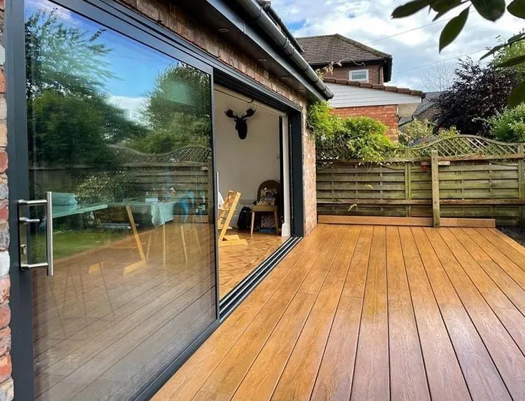 Cladco Nordeck Premium PVC-ASA Woodgrain Effect Decking Board - Chestnut (3.6m)