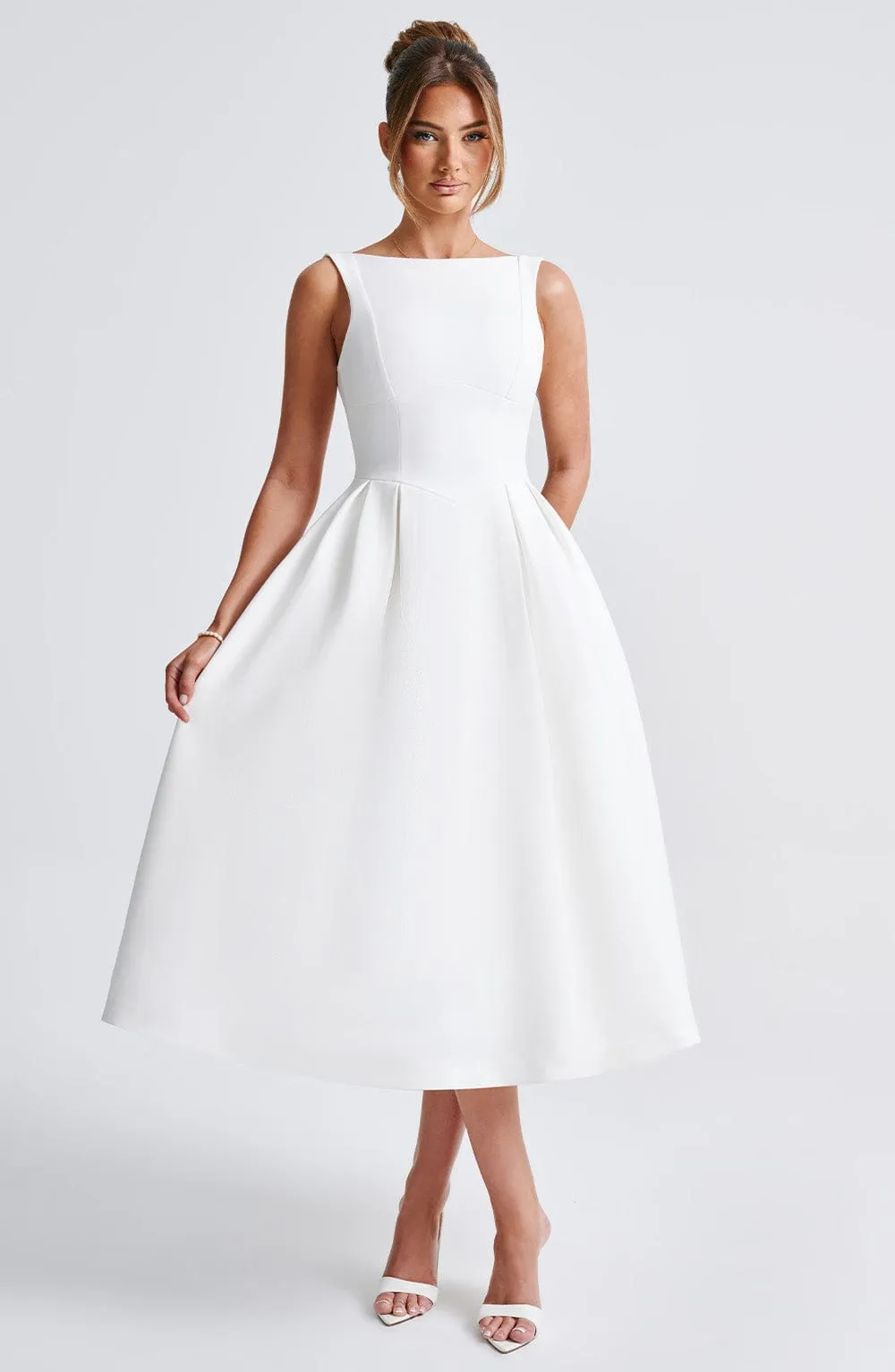Clarabella Midi Dress - Ivory
