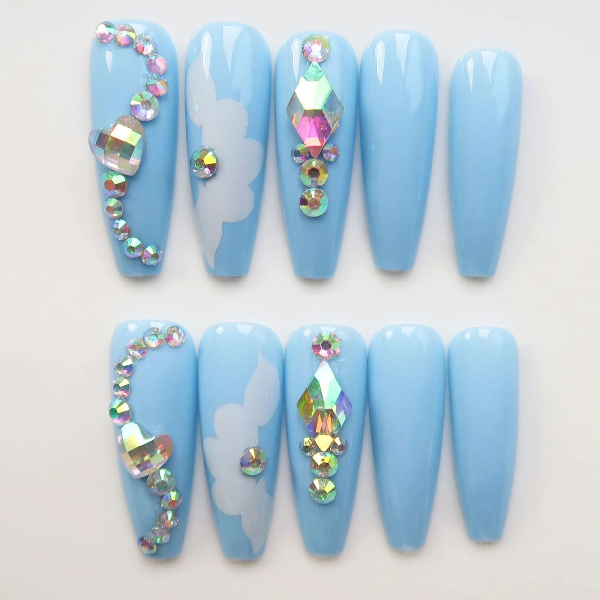 Coffin light blue sky diamonds