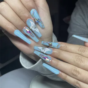 Coffin light blue sky diamonds
