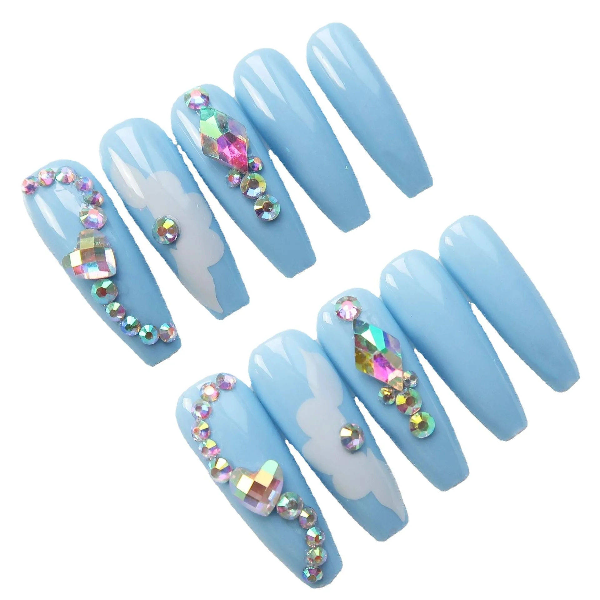 Coffin light blue sky diamonds
