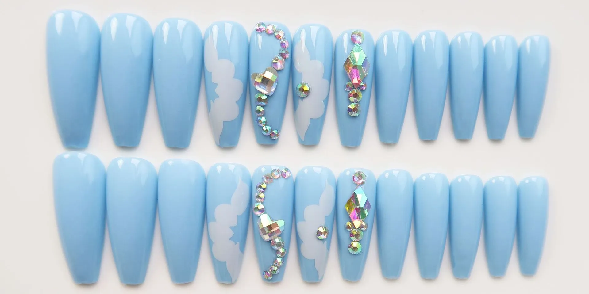 Coffin light blue sky diamonds