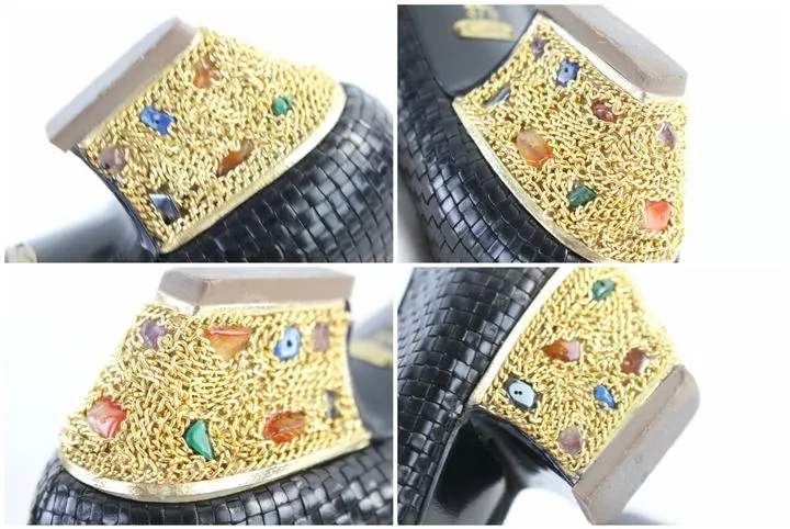 Colette Woven Jeweled Heels 08mz0710