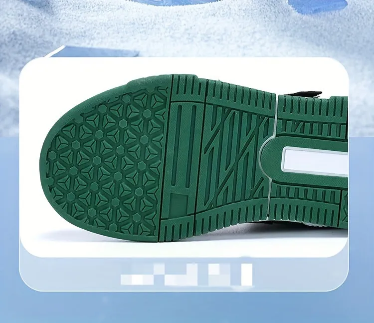 Colorful Hook & Loop Sneakers for Boys & Girls, Comfy Round Toe Design, Perfect for Autumn/Winter Sports.