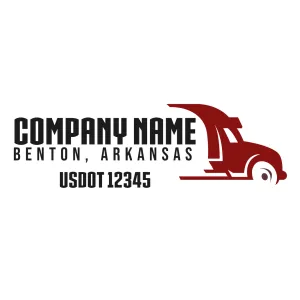 Company Name Truck Door Decal (USDOT), 2 Pack
