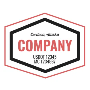 Company Name Truck Door Decal (USDOT), 2 Pack